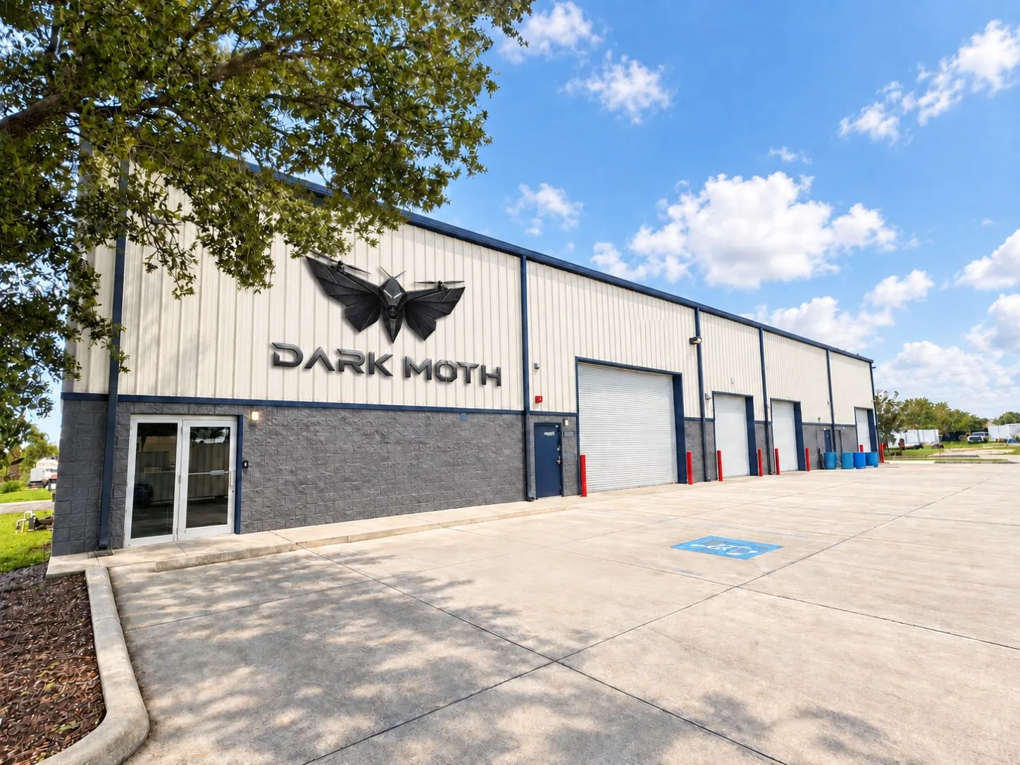 Exterior of DarkMoth's Sarasota, Florida production facility.
